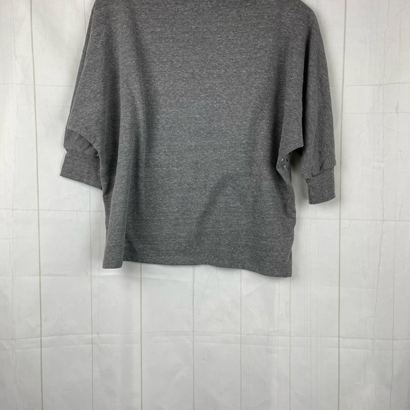 Splendid Gray Gold Sequins Crop Sweatshirt Size S - Picture 3 of 5